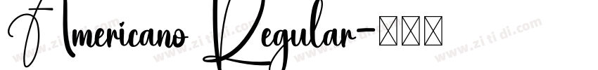 Americano Regular字体转换